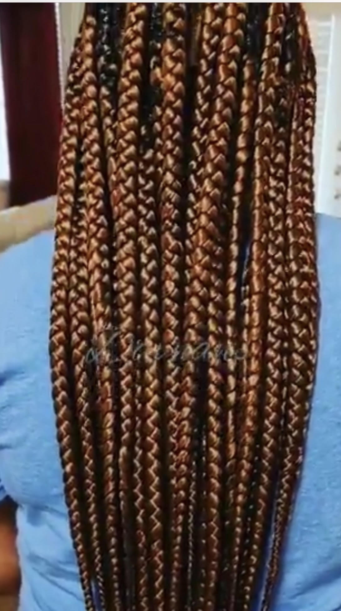 Large Box braids.