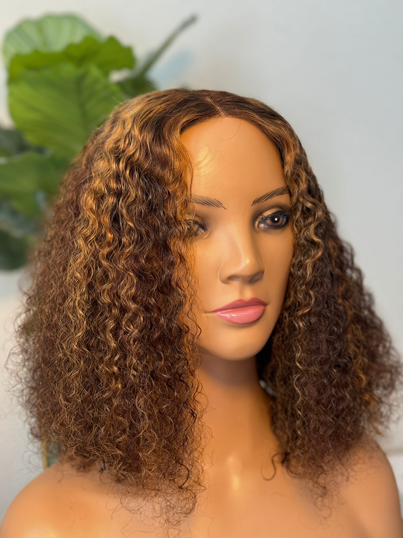 Gold curly wig (Already Made)